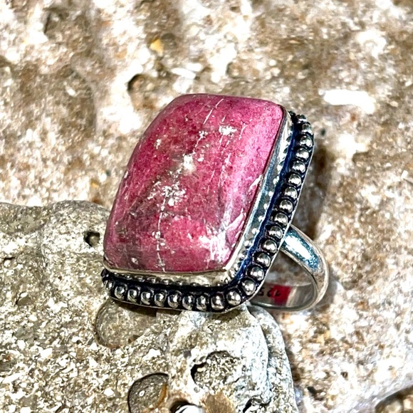Rosaline Pink Thulite Ring Size 5 1/2 - Picture 6 of 10
